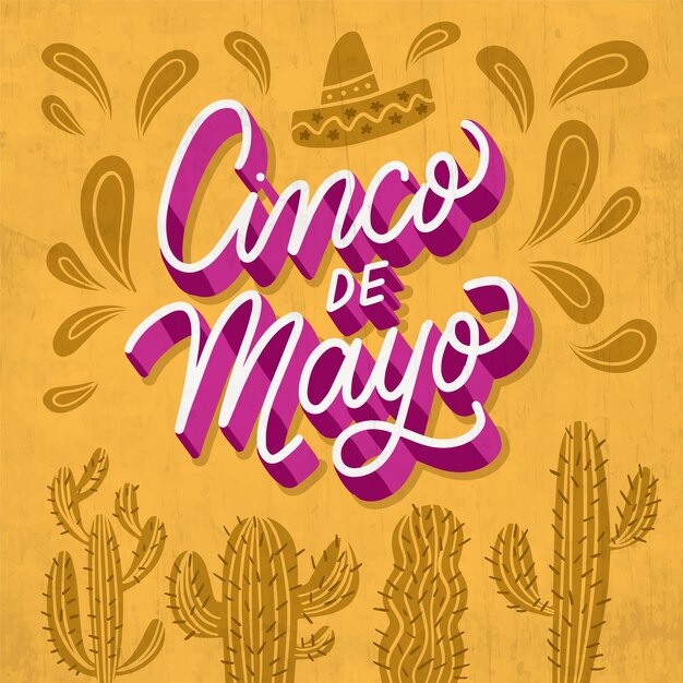 Concepto de letras de cinco de mayo