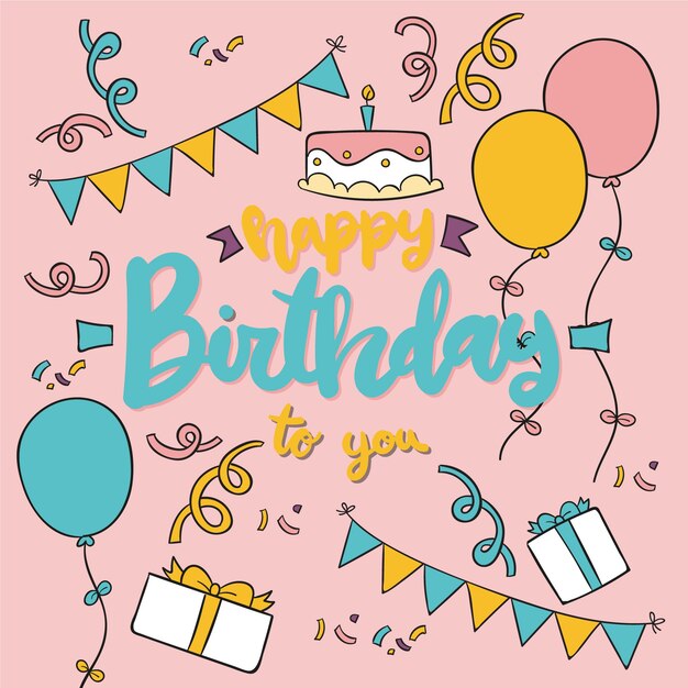 Concepto de letras de cumpleaños
