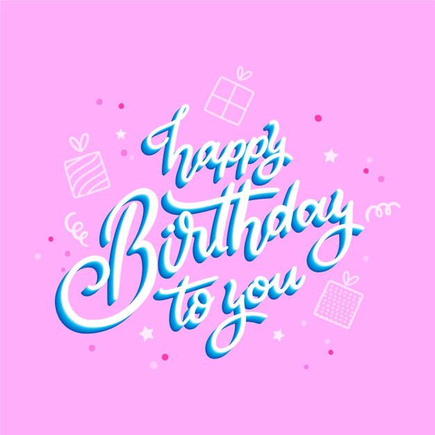 Concepto de letras de cumpleaños