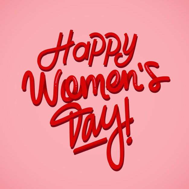 Concepto de letras para el día de la mujer.