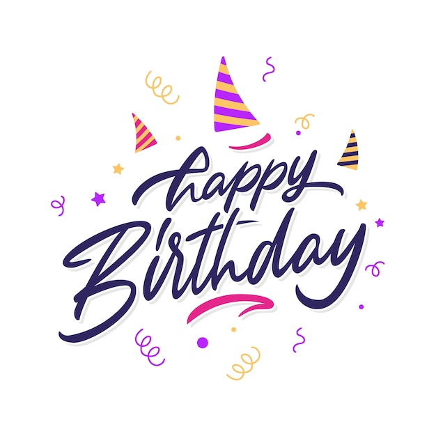 Concepto de letras feliz cumpleaños