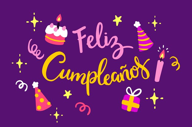 Concepto de letras feliz cumpleaños