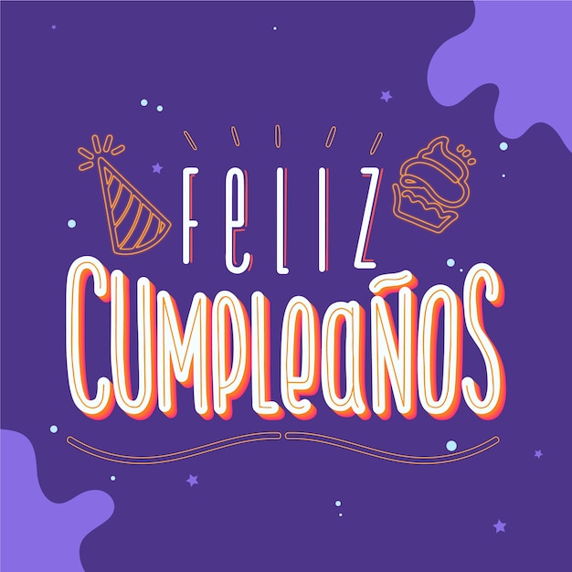 Concepto de letras de feliz cumpleaños