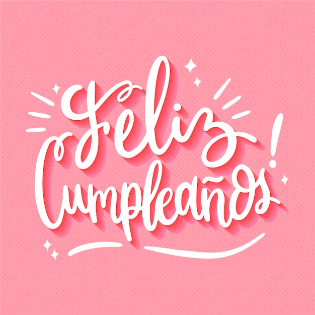 Vector gratuito concepto de letras feliz cumpleaños