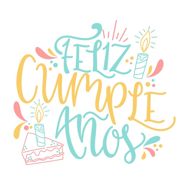 Concepto de letras feliz cumpleaños