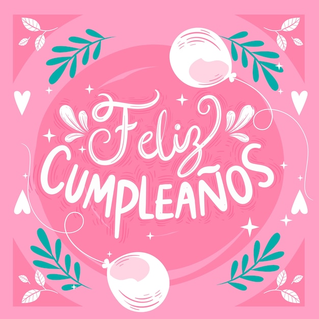 Concepto de letras feliz cumpleaños