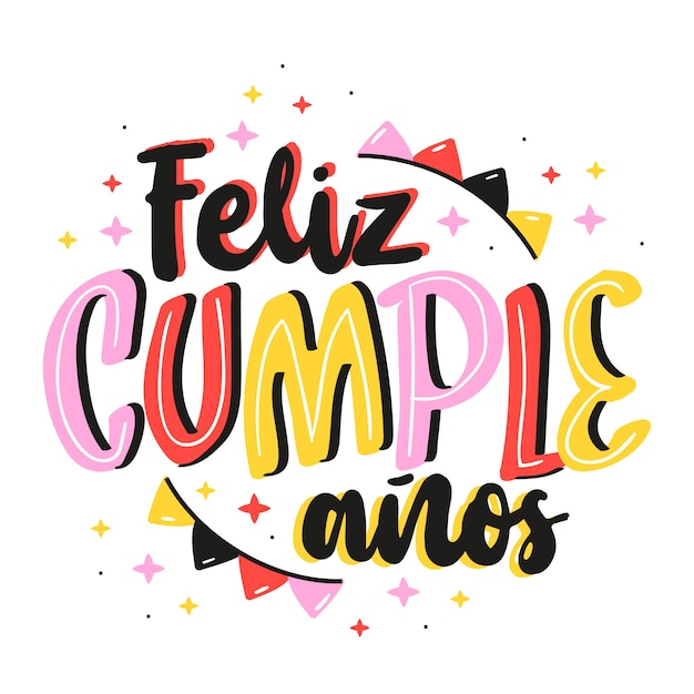 Concepto de letras feliz cumpleaños