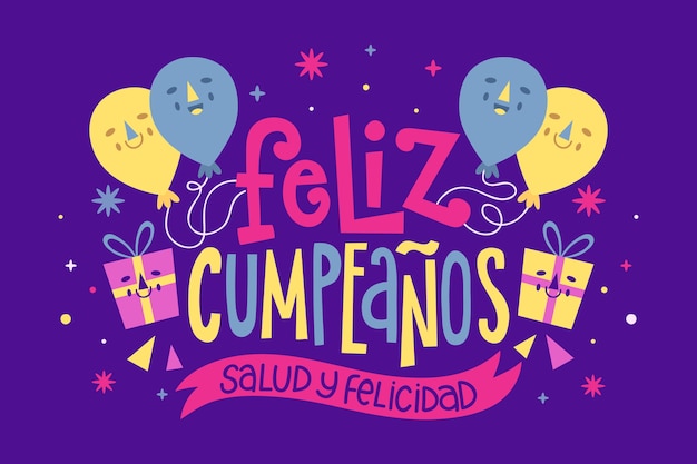 Feliz Cumple 2 Años. Colorida Ilustración Festiva Para Fiesta De  Celebración Y Decoración Ilustraciones svg, vectoriales, clip art  vectorizado libre de derechos. Image 95636444