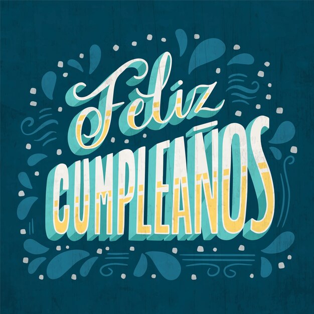 Concepto de letras feliz cumpleaños
