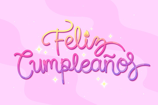 Vector gratuito concepto de letras feliz cumpleaños