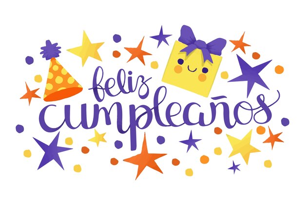 Concepto de letras feliz cumpleaños