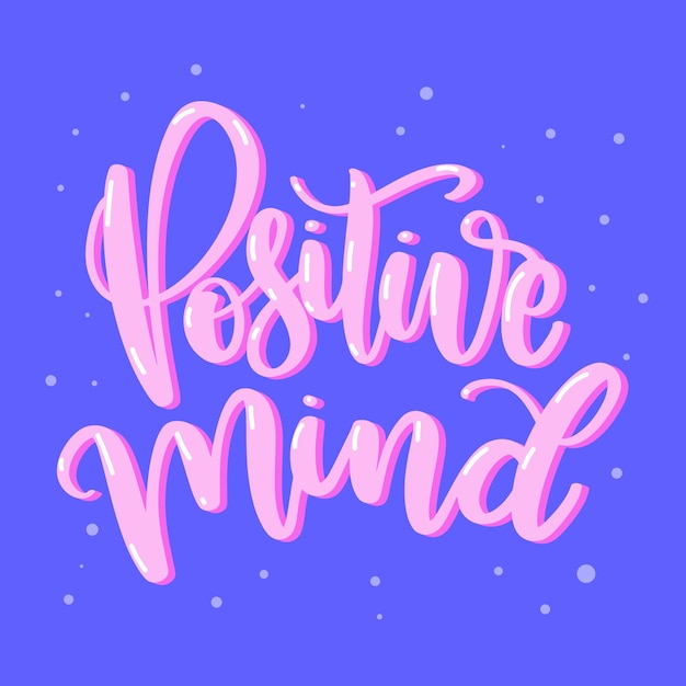 Concepto de letras de mensaje positivo