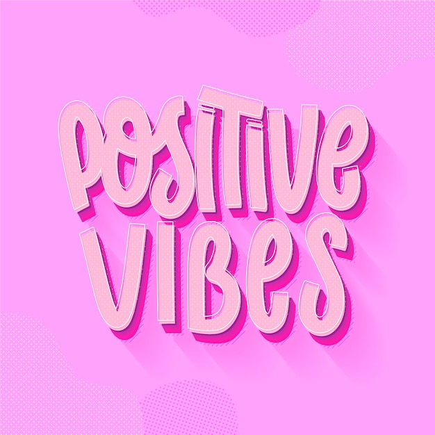Concepto de letras de mente positiva