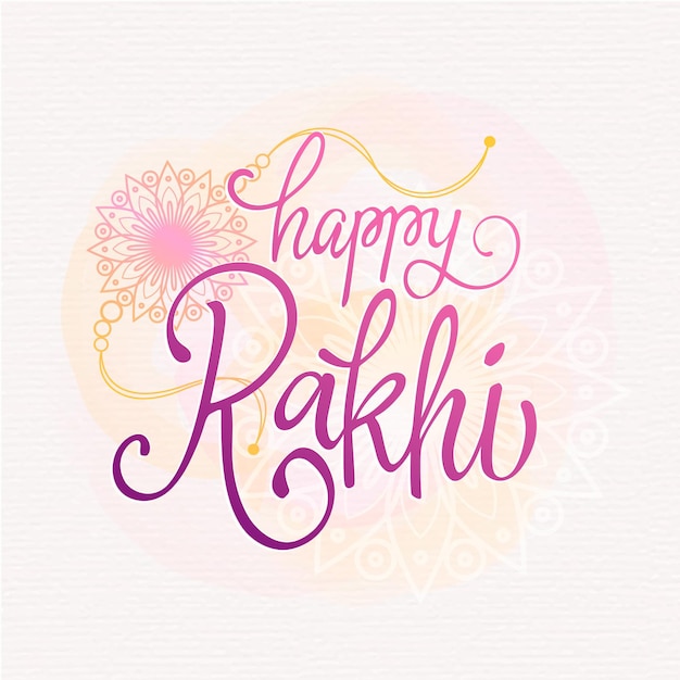 Vector gratuito concepto de letras raksha bandhan