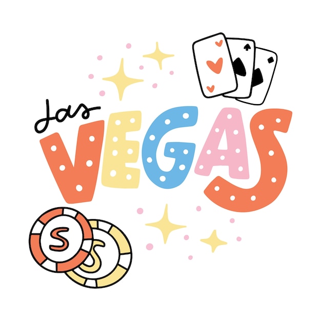 Concepto de letras con tema de las vegas