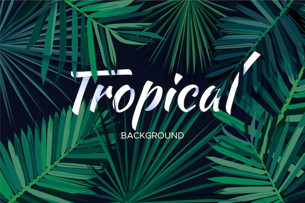 Concepto de letras tropicales