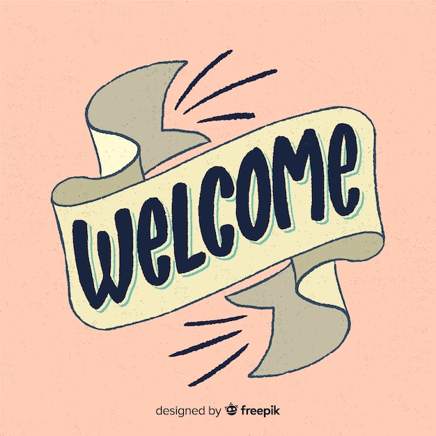 Vector gratuito concepto de lettering de welcome
