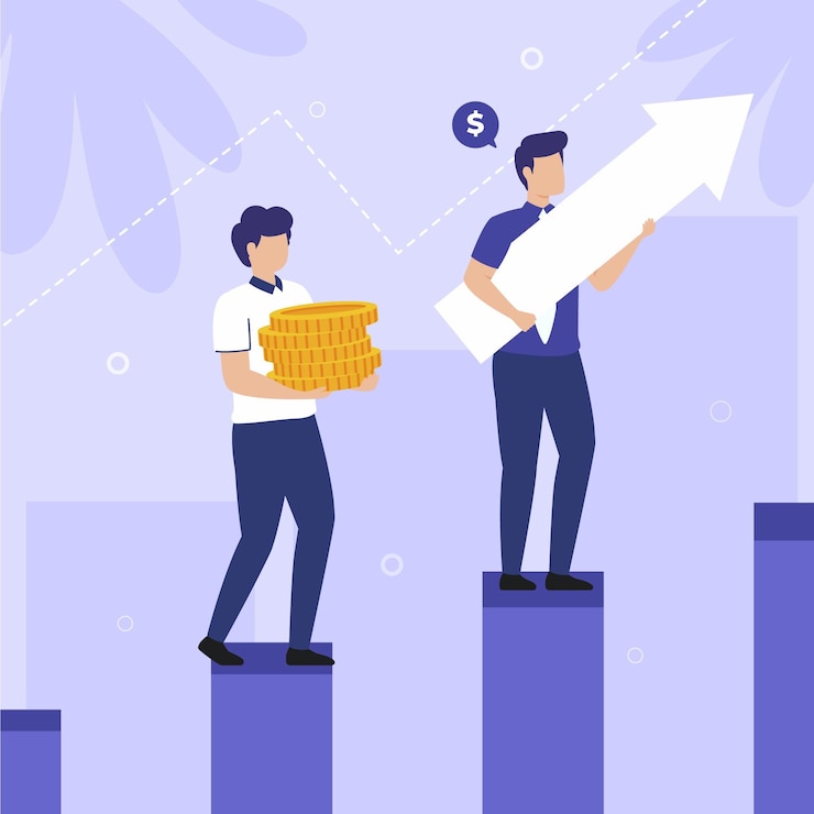 Vector gratuito concepto de líderes financieros de diseño plano dibujado a mano