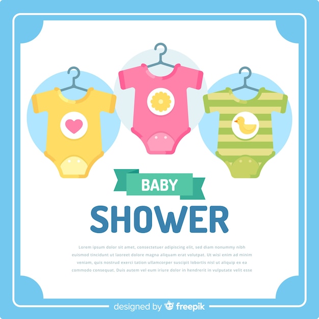 Vector gratuito concepto lindo de baby shower