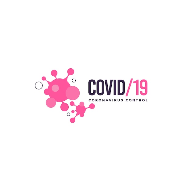 Vector gratuito concepto de logo de coronavirus