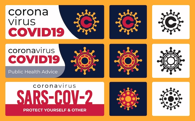 Concepto de logo de coronavirus