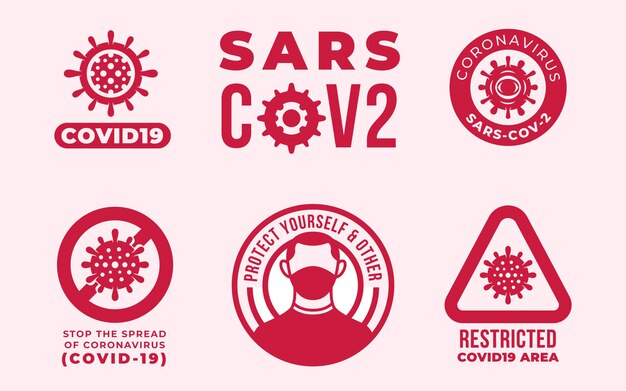 Vector gratuito concepto de logo de coronavirus