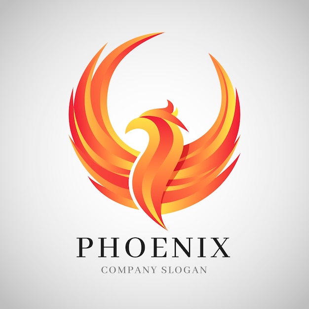 Concepto de logo de Phoenix