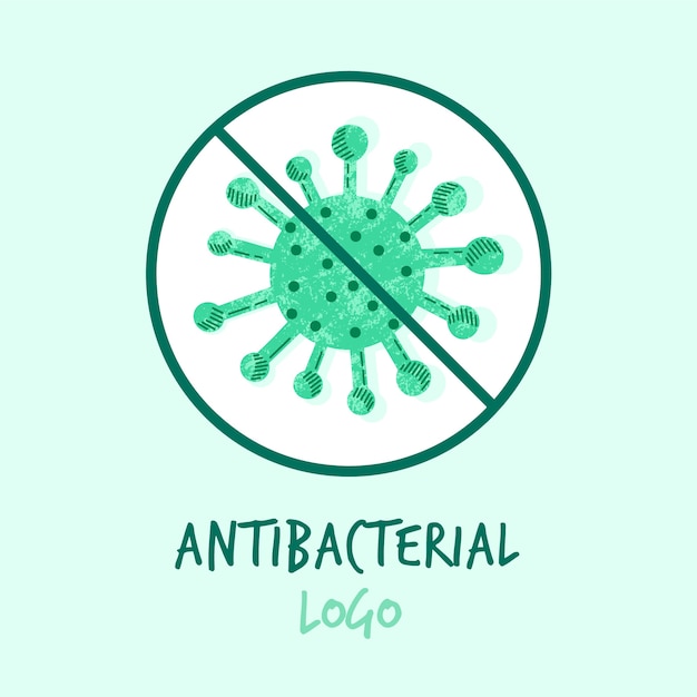 Vector gratuito concepto de logotipo antibacteriano