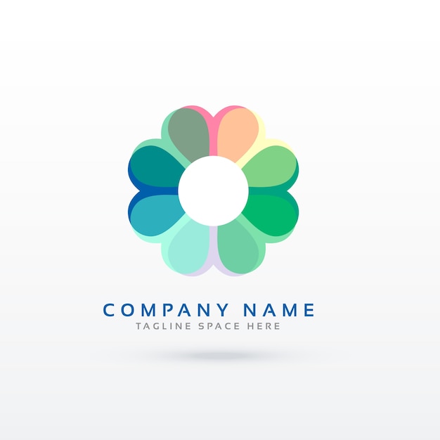 Vector gratuito concepto de logotipo colorido floral