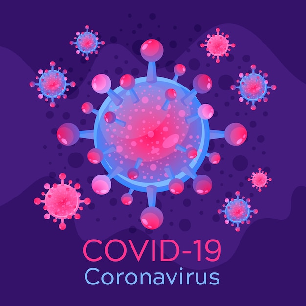 Concepto de logotipo de coronavirus para plantilla
