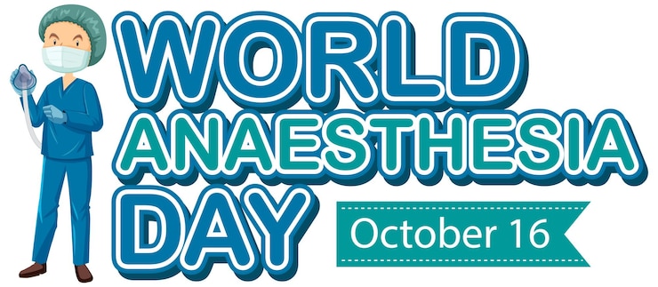 Vector gratuito concepto del logotipo del día mundial de la anestesia