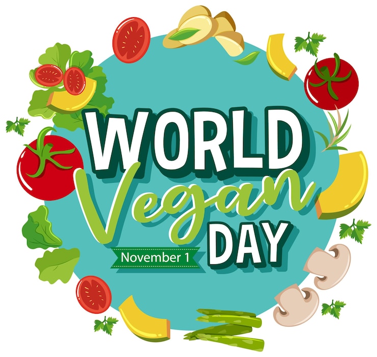 Vector gratuito concepto de logotipo del día mundial del veganismo