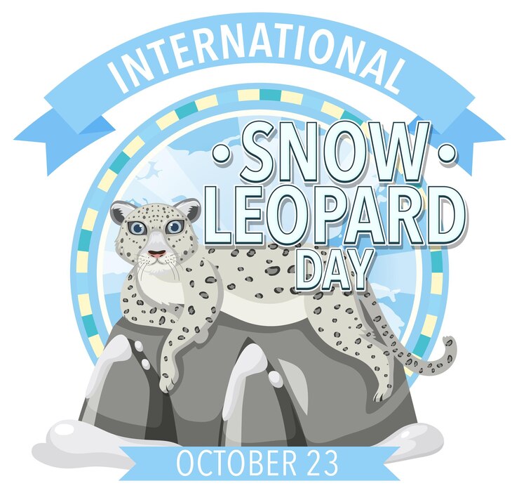 Vector gratuito concepto de logotipo internacional de leopardo de las nieves