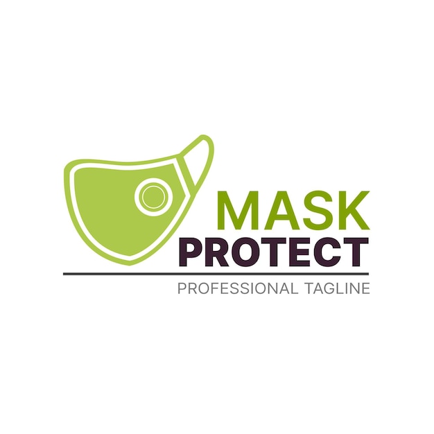 Concepto de logotipo de máscara facial vector gratuito