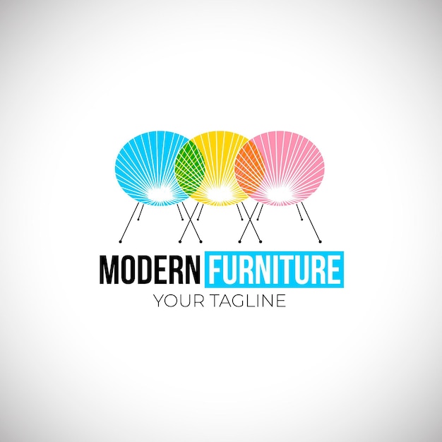 Vector gratuito concepto de logotipo de muebles