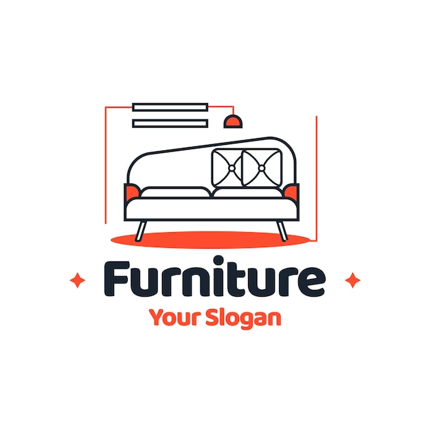 Concepto de logotipo de muebles