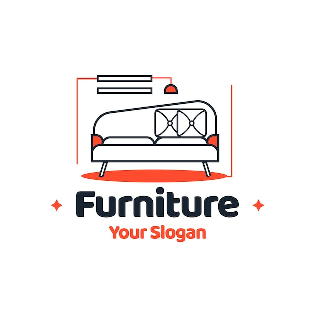 Vector gratuito concepto de logotipo de muebles