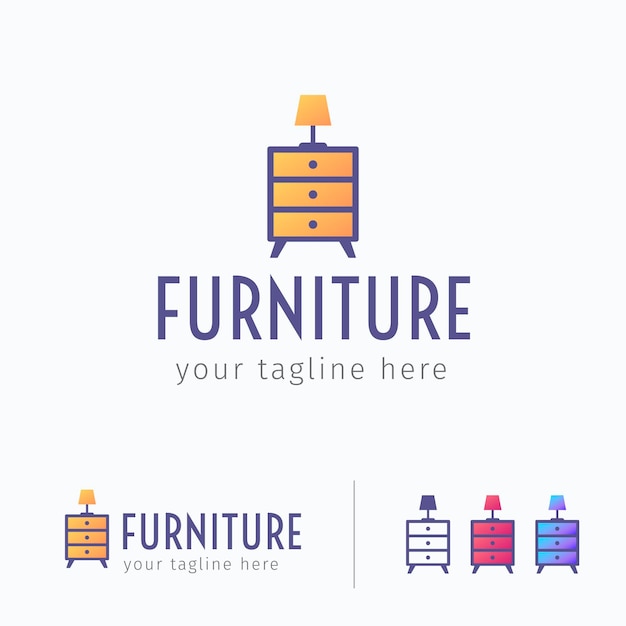 Vector gratuito concepto de logotipo de muebles