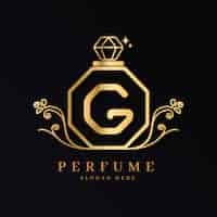 Vector gratuito concepto de logotipo de perfume de lujo