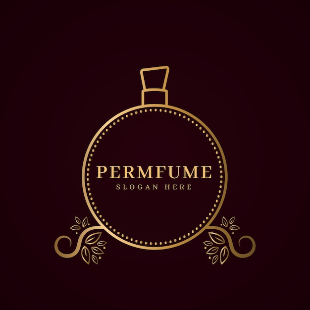 Concepto de logotipo de perfume de lujo