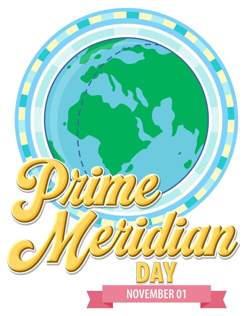 Concepto del logotipo del primer día del meridiano