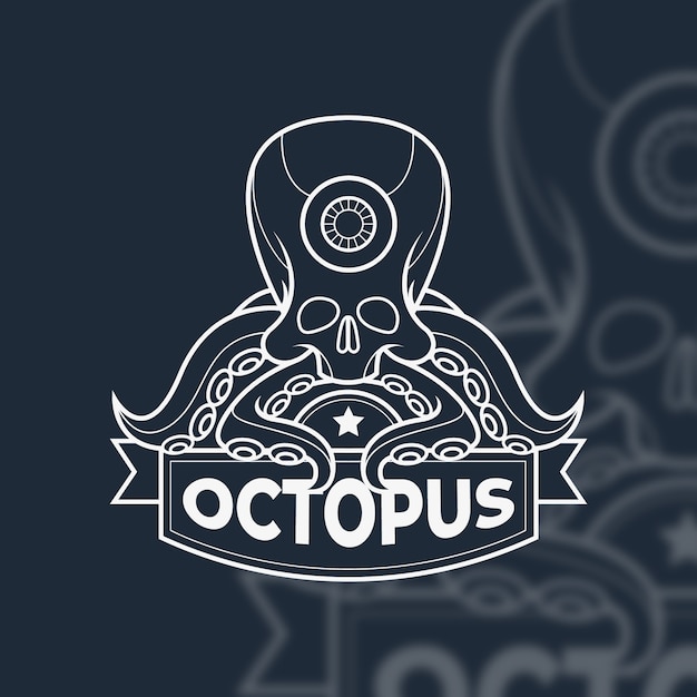 Concepto de logotipo de pulpo