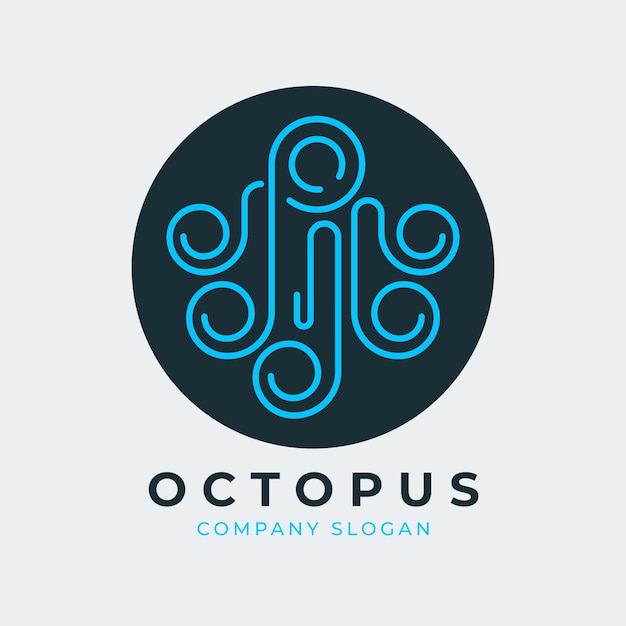 Vector gratuito concepto de logotipo de pulpo