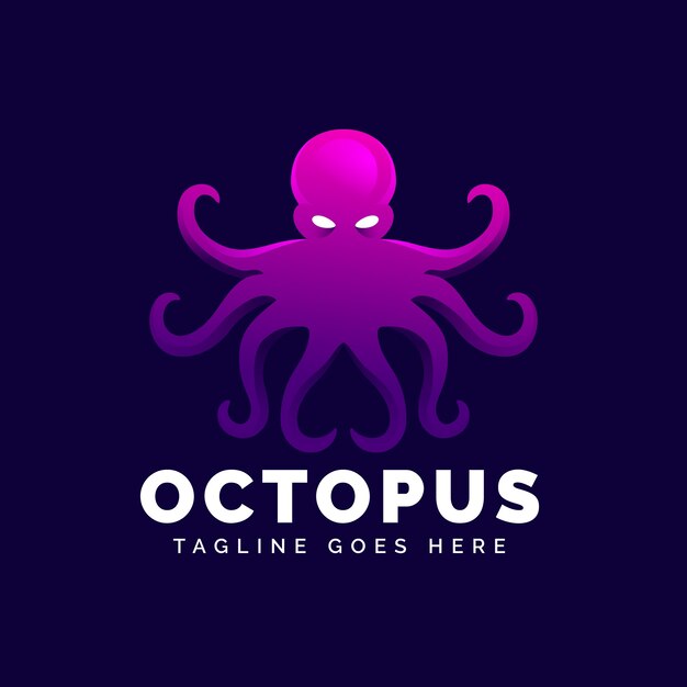 Concepto de logotipo de pulpo