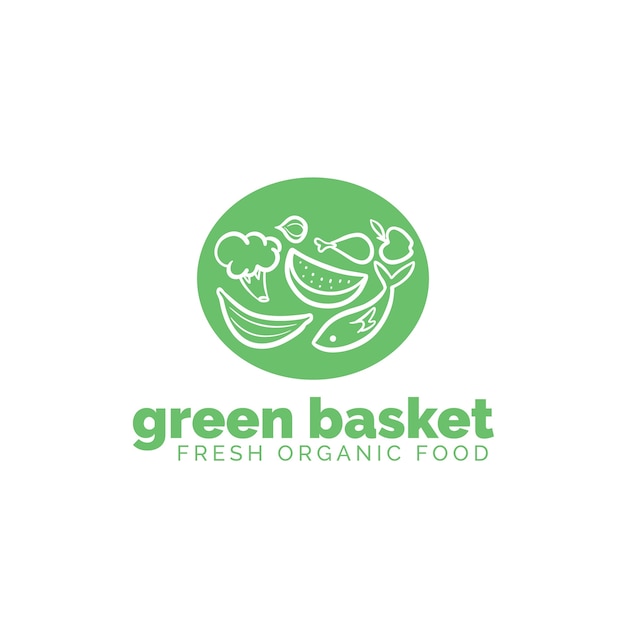 Concepto de logotipo de supermercado
