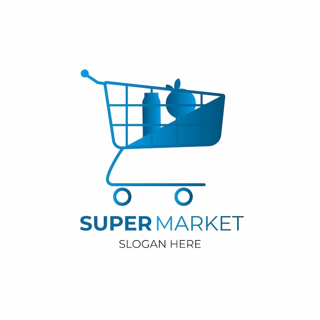 Vector gratuito concepto de logotipo de supermercado