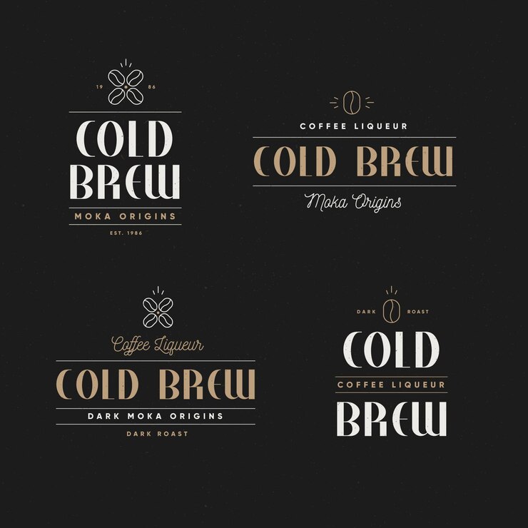 Vector gratuito concepto de logotipos de café frío