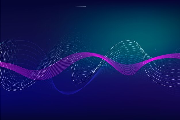Concepto de luces de fondo ondulado
