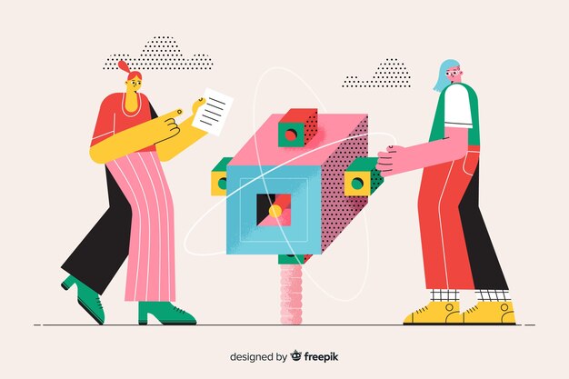 Concepto de marca de ilustración de página de aterrizaje