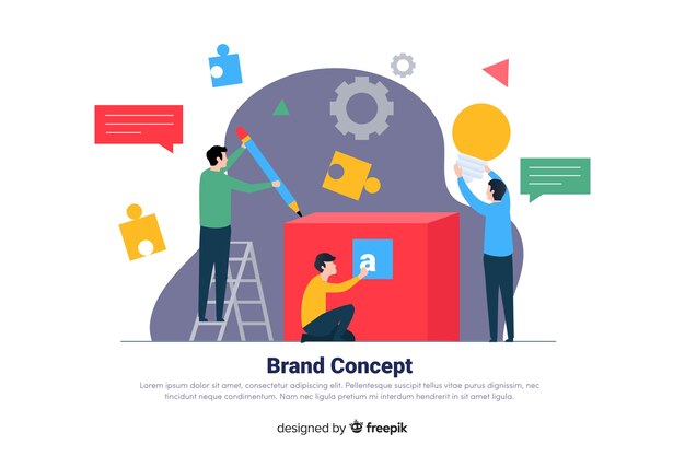Concepto de marca para landing page